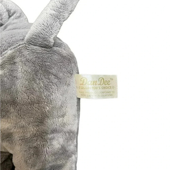 Dan Dee Collectors Choice Vintage Stuffed Gray Elephant Plush Animal Toy - Picture 4 of 11